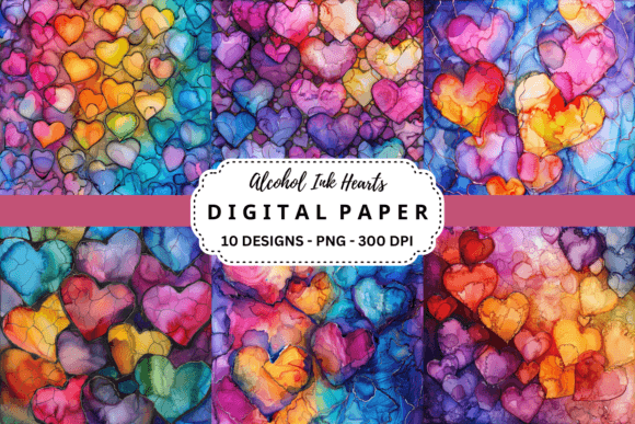 Alcohol Ink Hearts Backgrounds: A Designer's Guide to Vibrant Art