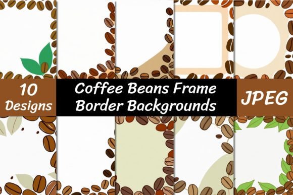 Coffee Beans Frame Border Backgrounds: A Designer's Warm Asset