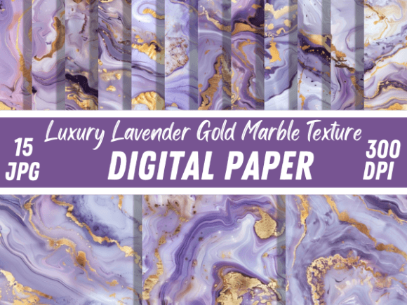 Elevate Your Projects: The Allure of Luxury Lavender Gold Marble Backgrounds