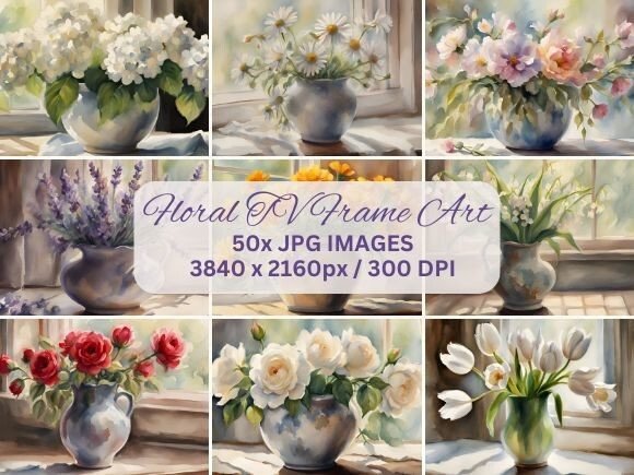 Floral TV Frame Art Digital Backgrounds: A Designer's Guide