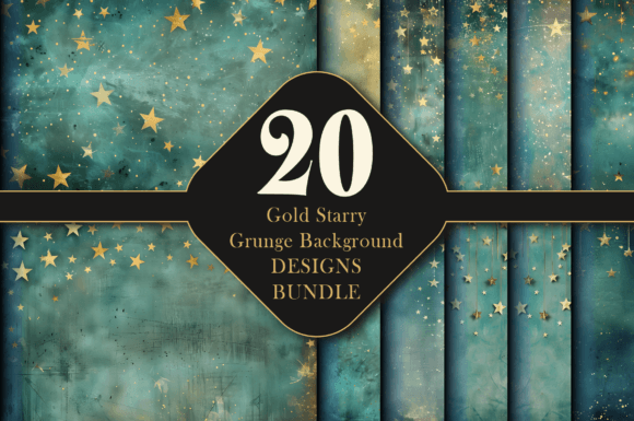 Gold Starry Grunge Backgrounds: A Creative Toolkit for Makers