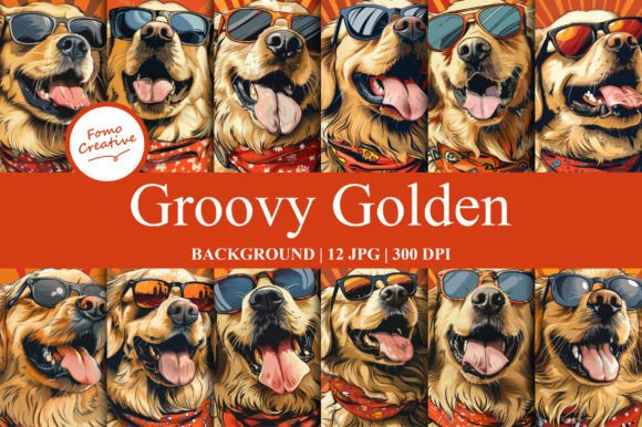 Groovy Golden Backgrounds: Elevate Your Digital Designs