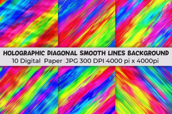 Holographic Diagonal Lines Backgrounds: The Modern Design Edge