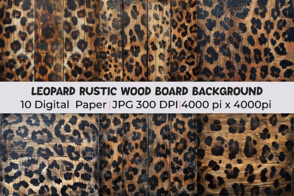 Leopard Rustic Wood Boards Backgrounds: A Designer's Asset