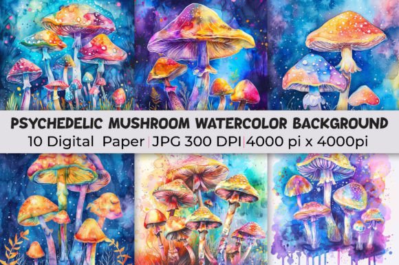 Psychedelic Mushroom Backgrounds: A Visual Toolkit