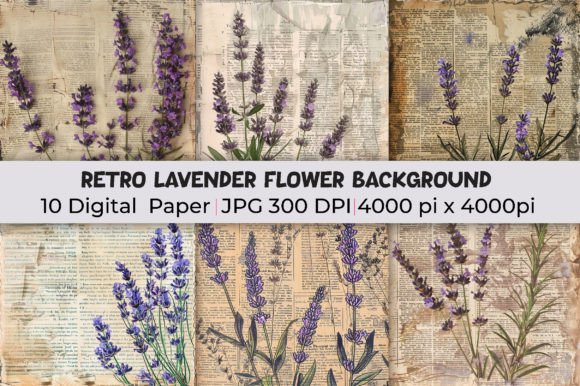 Retro Lavender Flower Backgrounds: Elevate Your Visuals