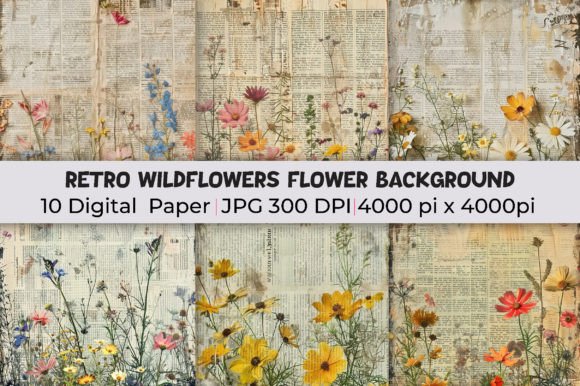 Retro Wildflowers Flower Backgrounds: A Designer's Guide