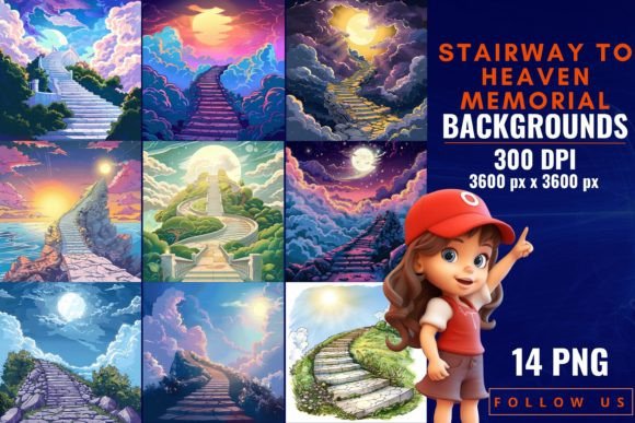 Stairway to Heaven Memorial Backgrounds