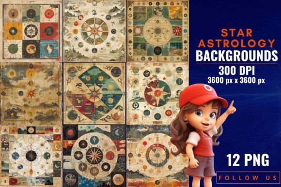 Star Astrology Backgrounds: Cosmic Visuals for Your Designs