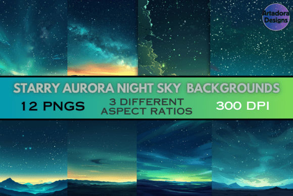 Starry Aurora Night Sky Backgrounds: A Celestial Toolkit for Creators