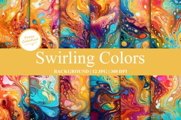 Swirling Colors Backgrounds: Vibrant Digital Paper for Creative Projects
