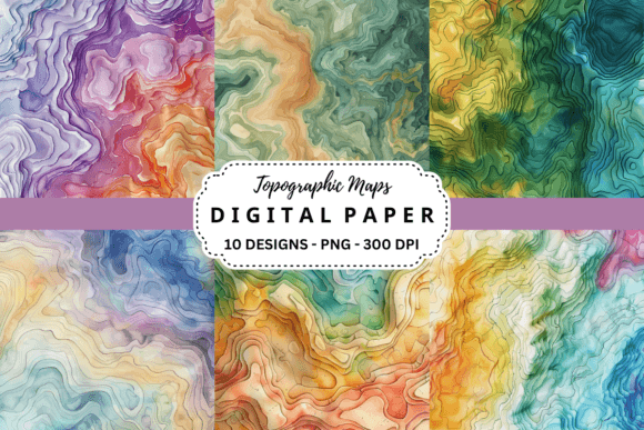 Topographic Maps Backgrounds: A Designer's Toolkit for Texture