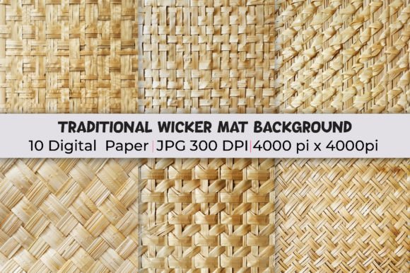 Traditional Wicker Mat Backgrounds: Weaving Texture into Your Digital Designs