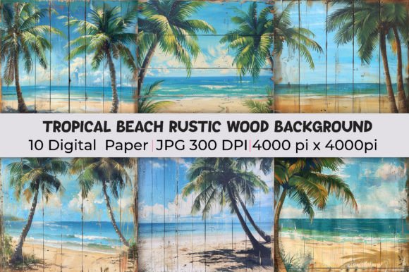 Tropical Beach Rustic Wood Backgrounds: A Designer's Escape