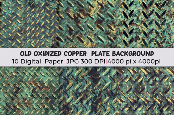 Unleash Depth with Old Oxidized Copper Plate Backgrounds