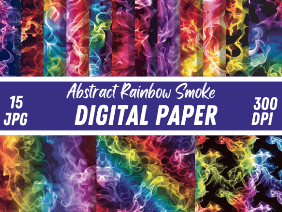 Unlock Vibrant Design with Abstract Rainbow Smoke Paper Backgrounds