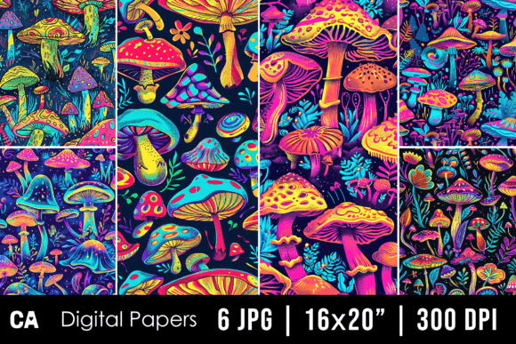 Unlocking Creativity: Using Abstract Neon Mushroom Backgrounds