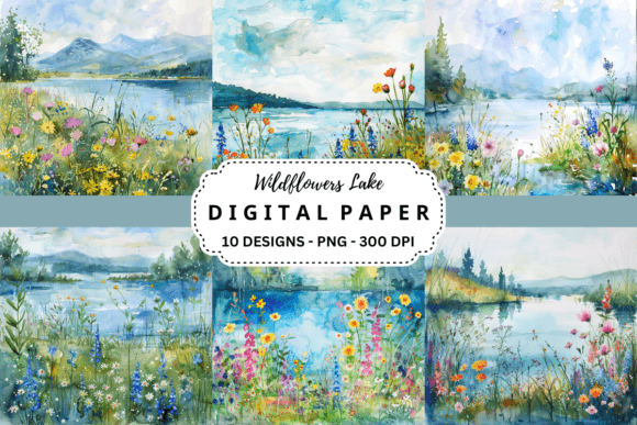 Wildflowers Lake Backgrounds: Your Design Secret Weapon